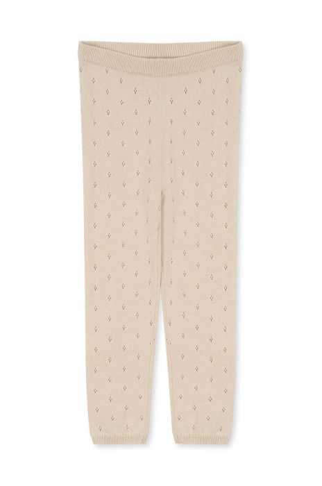 Дитячі бавовняні легінси Konges Sl?jd колір бежевий