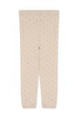 Дитячі бавовняні легінси Konges Sl?jd колір бежевий