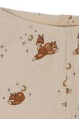 Дитячі бавовняні легінси Konges Sl?jd колір бежевий з принтом
