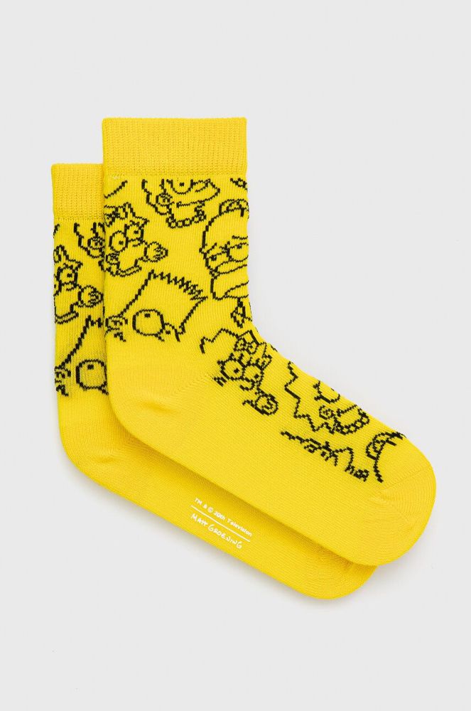 Дитячі шкарпетки Happy Socks The Simpsons Family Kids колір жовтий