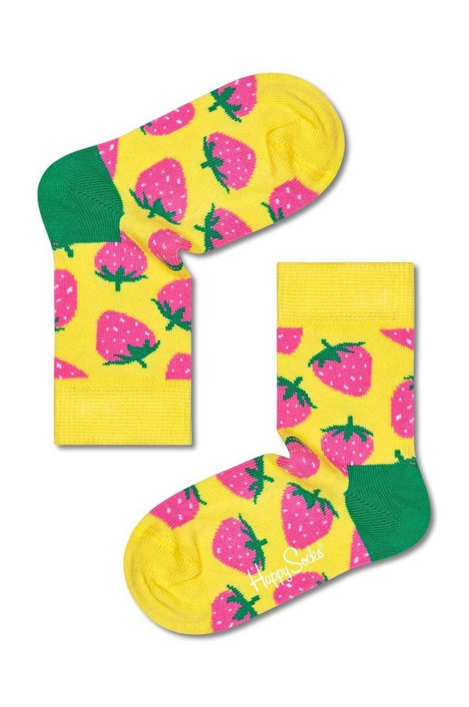 Дитячі шкарпетки Happy Socks Kids Strawberry колір жовтий