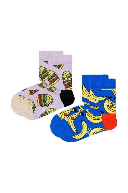 Дитячі шкарпетки Happy Socks Kids Lunchtime 2-pack колір барвистий