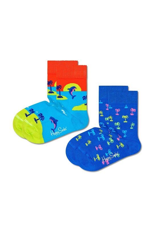 Дитячі шкарпетки Happy Socks Kids Sunset 2-pack колір блакитний