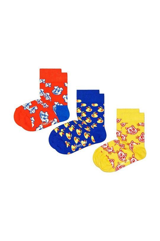 Дитячі шкарпетки Happy Socks Kids Animal 3-pack колір барвистий