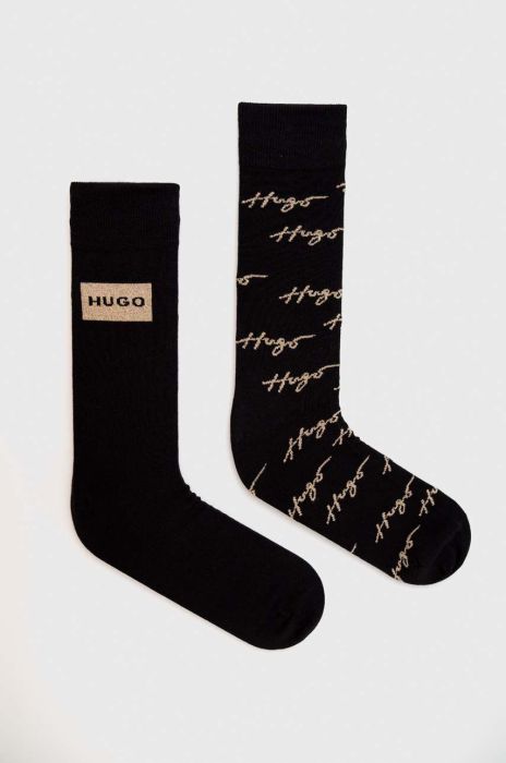 Шкарпетки HUGO 2-pack чоловічі колір чорний (3227312)