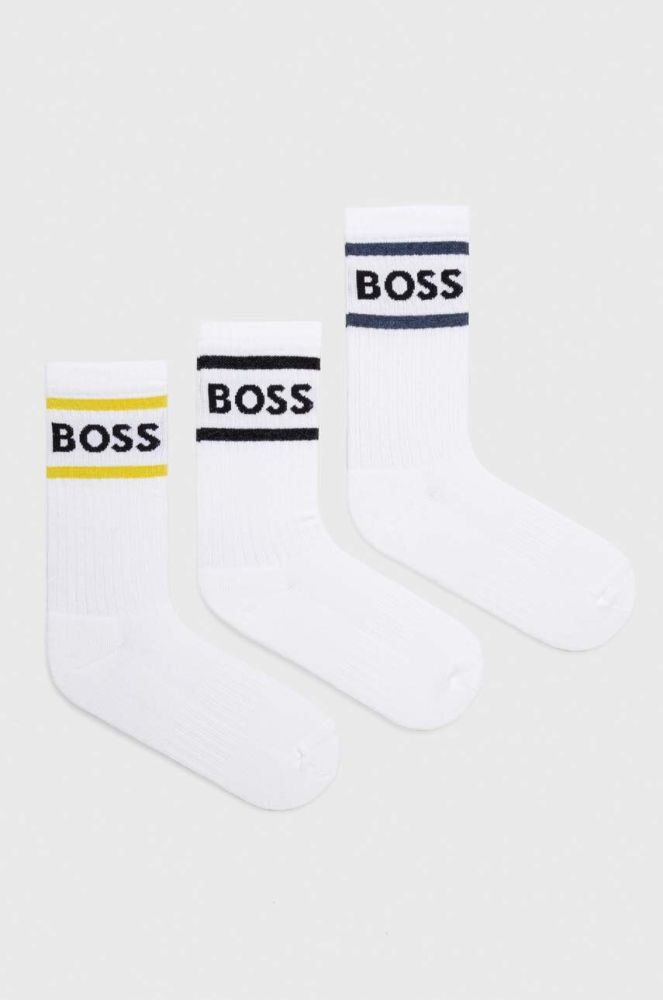 Шкарпетки BOSS 3-pack чоловічі колір бежевий