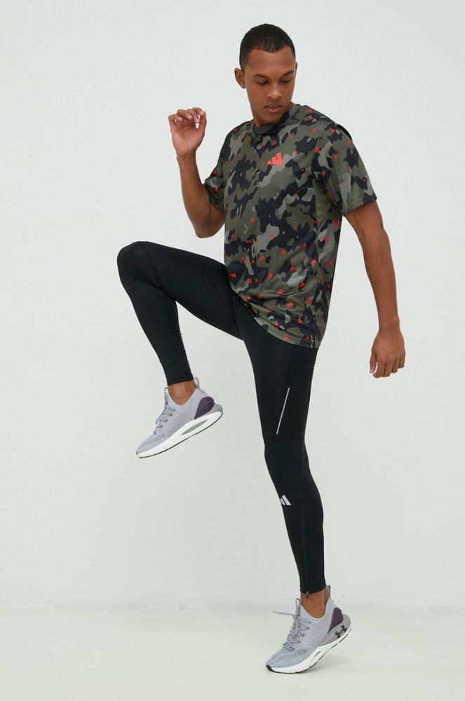 Легінси для бігу adidas Performance Own the Run чоловічі колір чорний однотонні фото 2