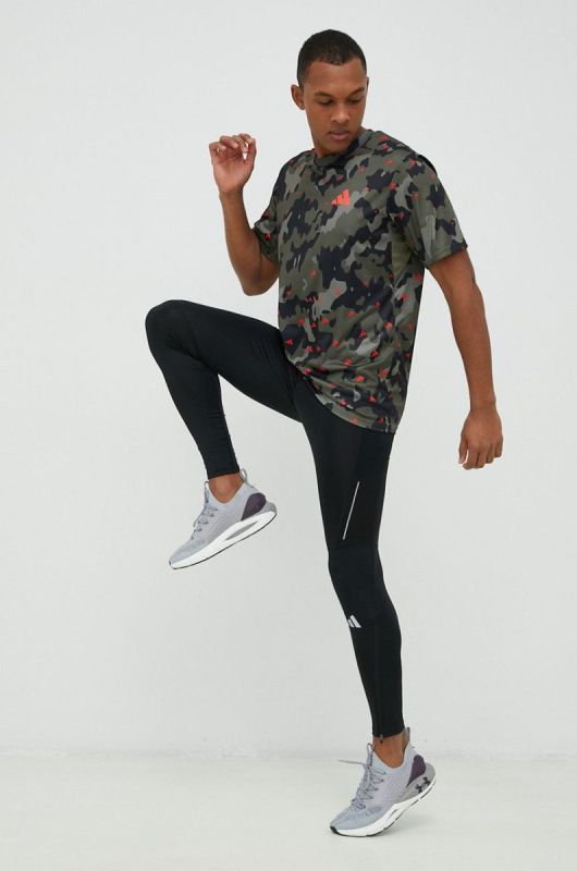 Легінси для бігу adidas Performance Own the Run чоловічі колір чорний однотонні фото 2