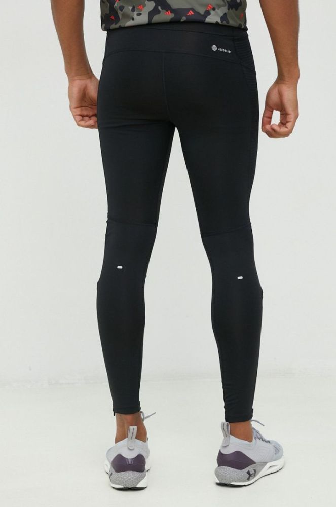 Легінси для бігу adidas Performance Own the Run чоловічі колір чорний однотонні фото 3