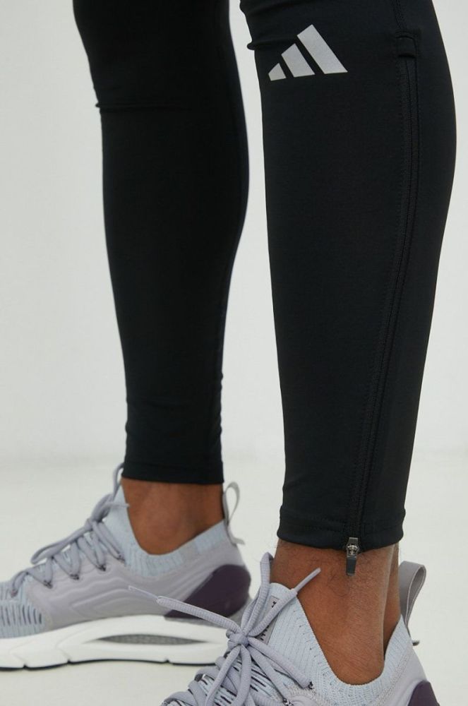 Легінси для бігу adidas Performance Own the Run чоловічі колір чорний однотонні фото 4