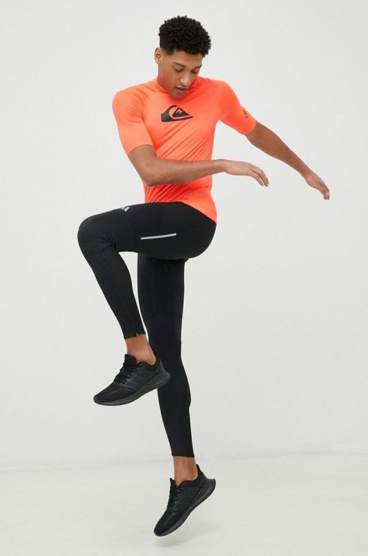 Легінси для бігу adidas Performance Saturday колір чорний однотонні фото 2