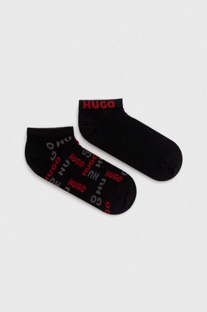 Шкарпетки HUGO 2-pack чоловічі колір чорний (3077823)