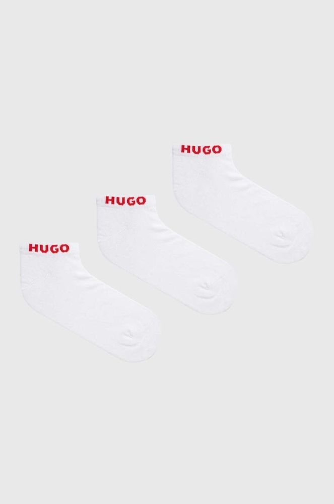 Шкарпетки HUGO 3-pack чоловічі колір білий (3128379)