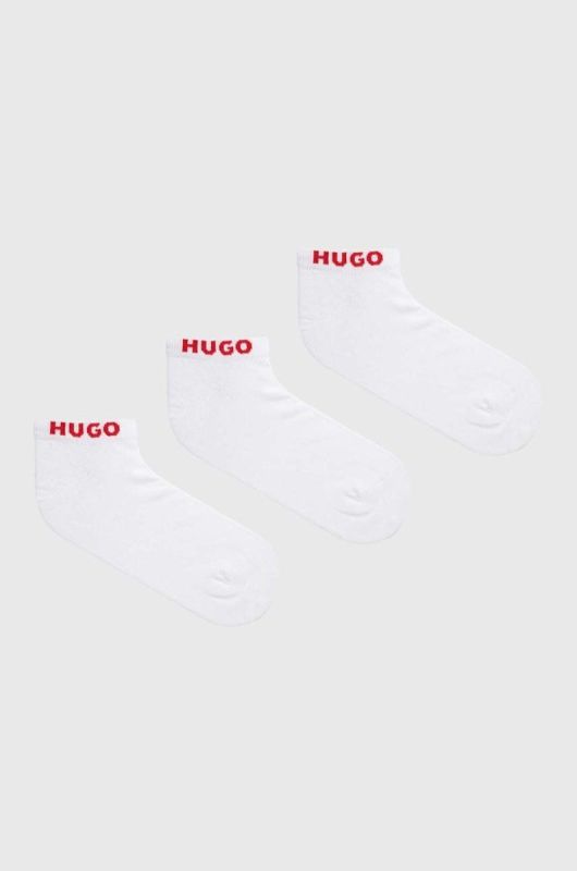 Шкарпетки HUGO 3-pack чоловічі колір білий (3128379)
