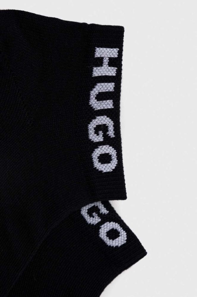 Шкарпетки HUGO 3-pack чоловічі колір чорний (3128376) фото 2