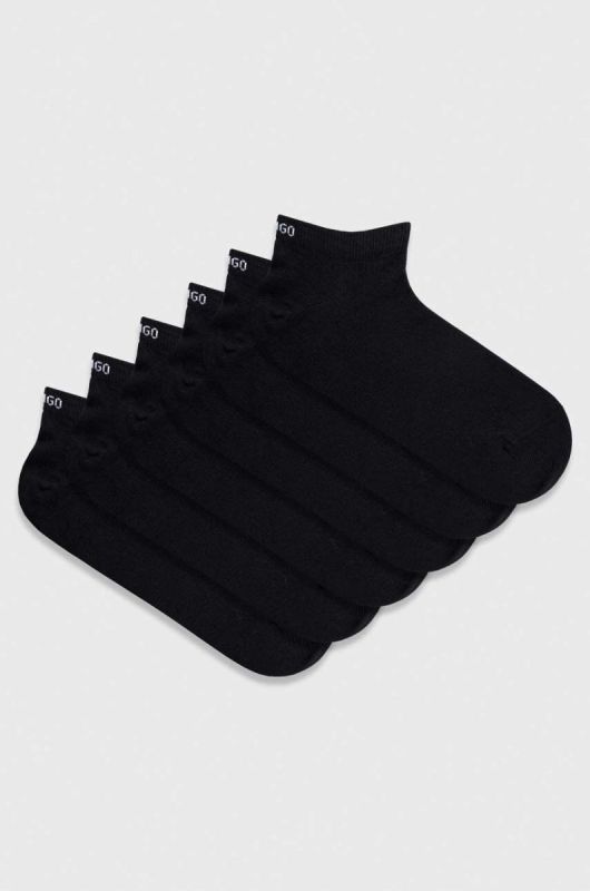 Шкарпетки HUGO 6-pack чоловічі колір чорний (3128381)
