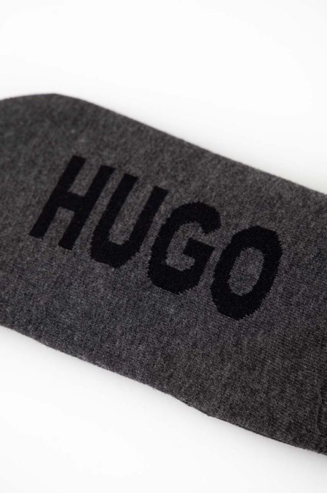 Шкарпетки HUGO 2-pack чоловічі колір сірий (3185192) фото 2