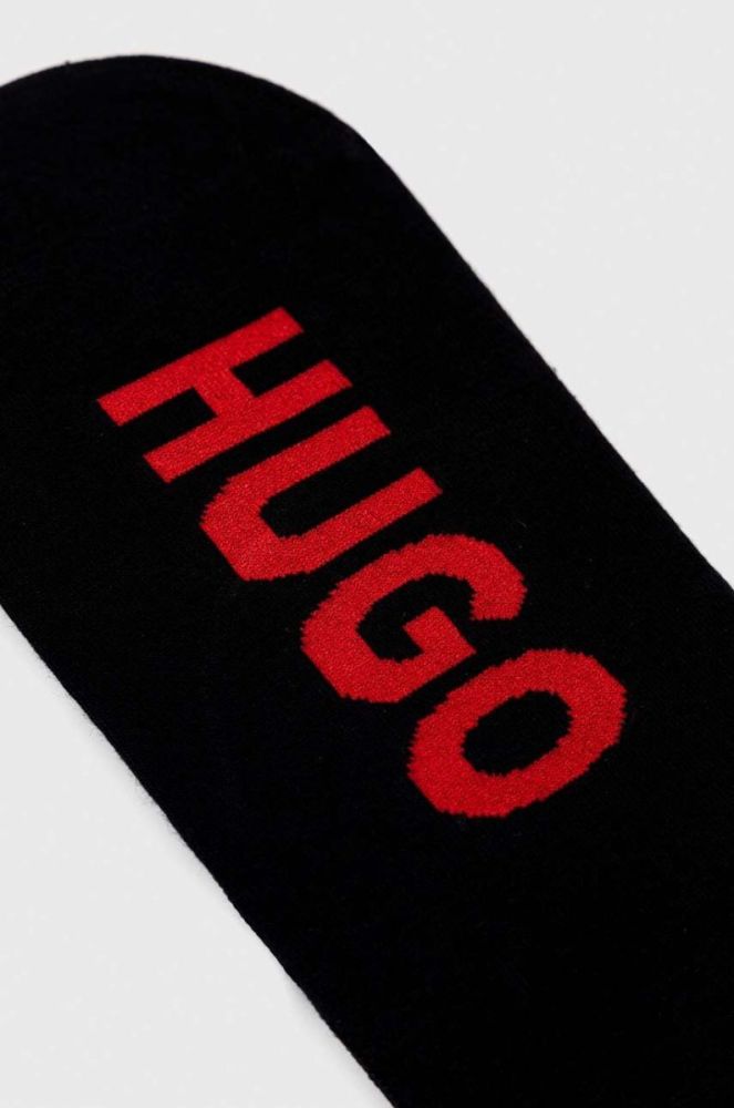Шкарпетки HUGO 2-pack чоловічі колір чорний (3185187) фото 2