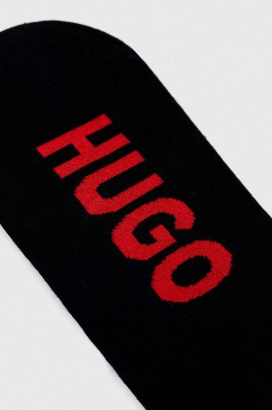 Шкарпетки HUGO 2-pack чоловічі колір чорний (3185187) фото 2