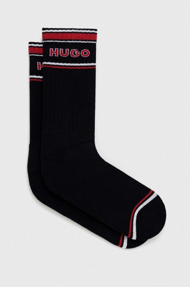 Шкарпетки HUGO 2-pack чоловічі колір чорний (3207165)