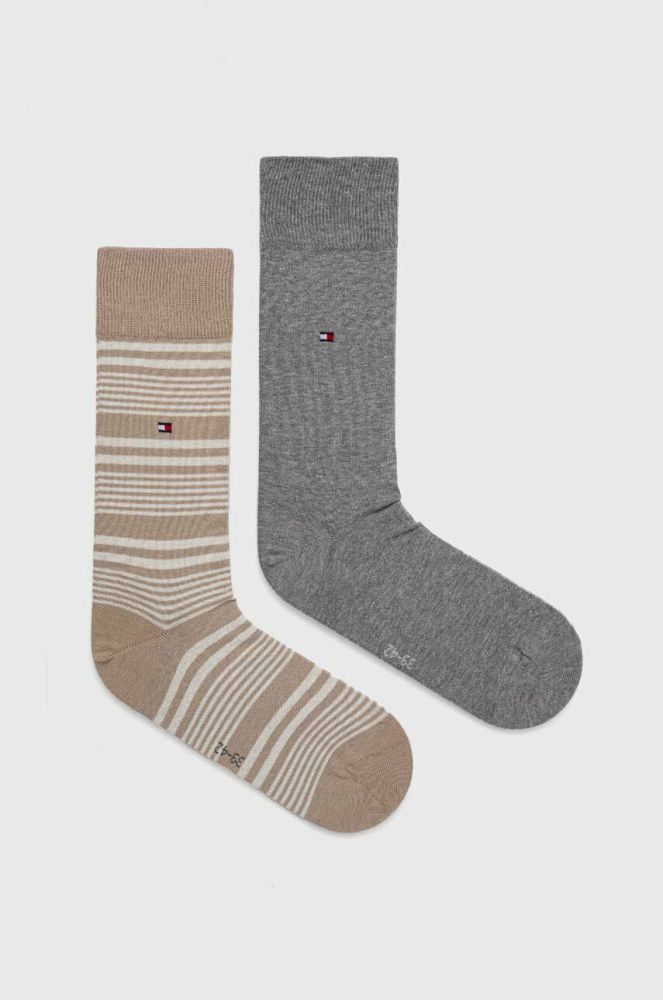 Шкарпетки Tommy Hilfiger 2-pack чоловічі колір бежевий (3003975)