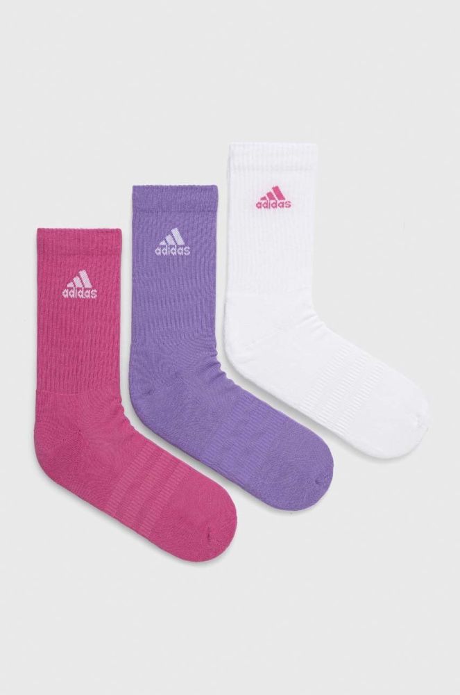 Шкарпетки adidas Performance 3-pack колір рожевий