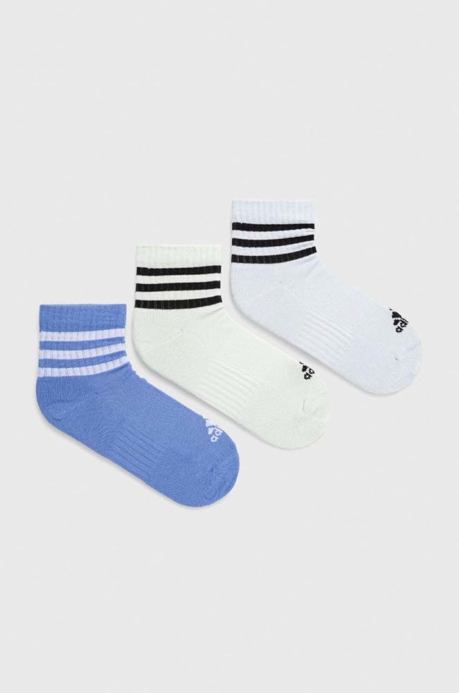 Шкарпетки adidas Performance 3-pack колір блакитний (2936135)