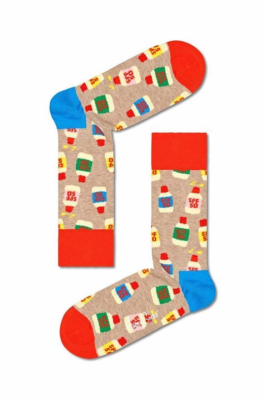 Шкарпетки Happy Socks Light Brown колір бежевий