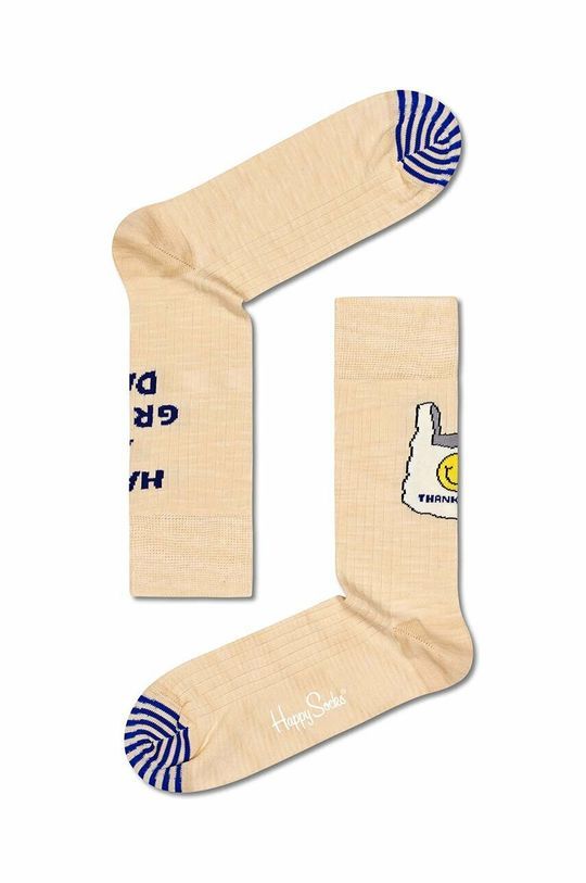 Шкарпетки Happy Socks Beige Souvenir колір помаранчевий