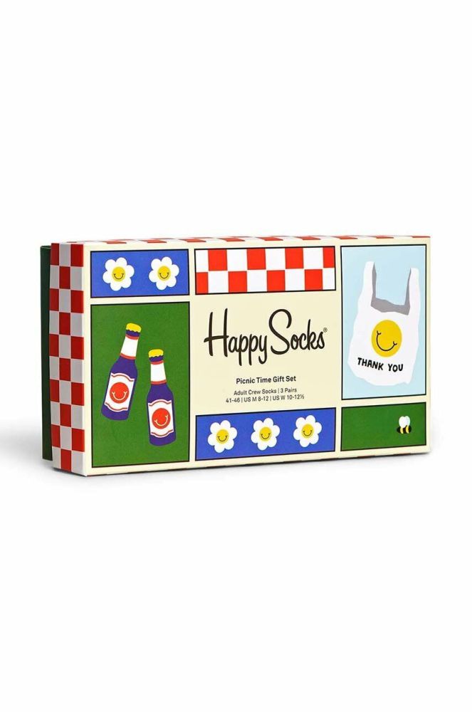 Шкарпетки Happy Socks Picnic Times 3-pack колір барвистий