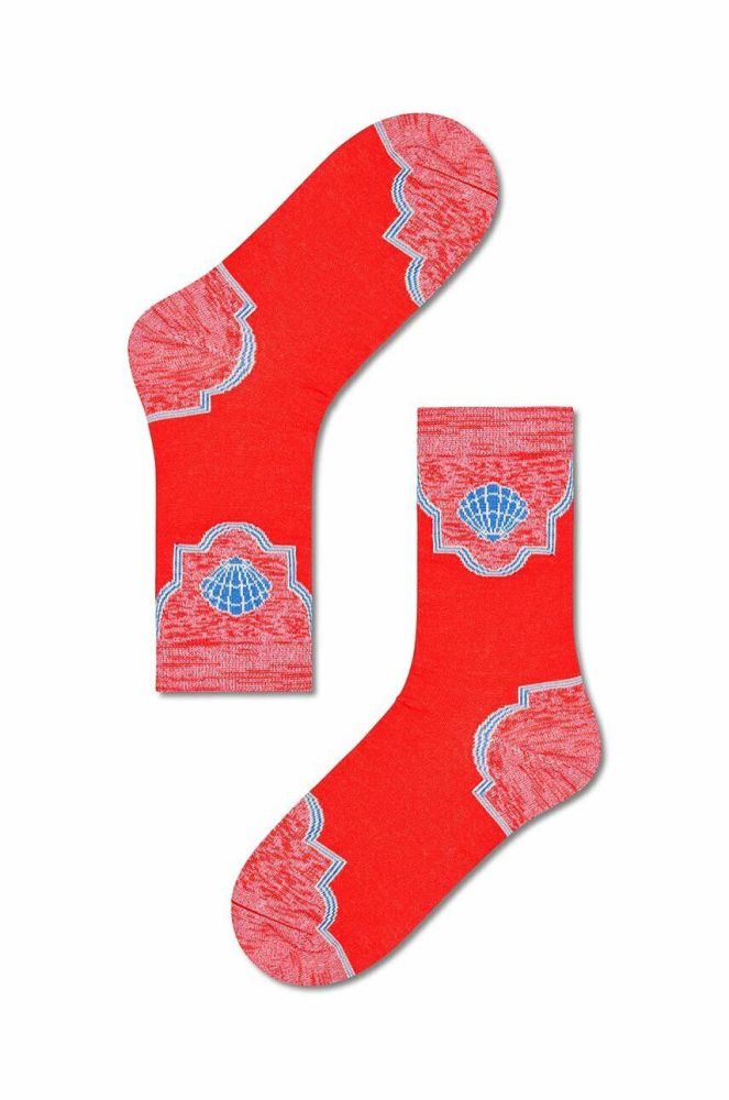 Шкарпетки Happy Socks Red Viviana Crew колір червоний