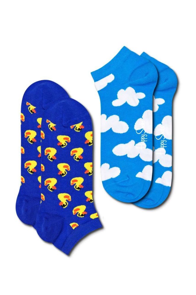 Шкарпетки Happy Socks Rubber Dock Low Sock 2 шт. колір блакитний