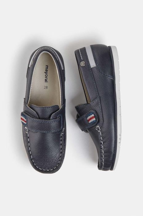 Дитячі шкіряні мокасини Mayoral колір синій (2961132)