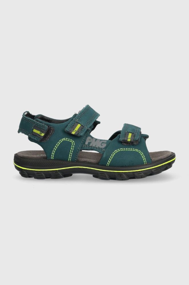 Дитячі замшеві сандалі Primigi колір зелений