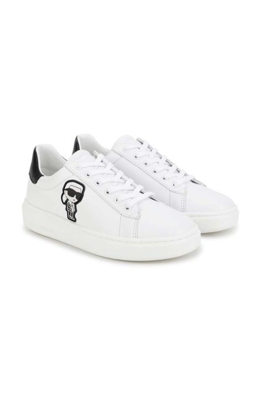 Дитячі шкіряні кросівки Karl Lagerfeld колір білий (3204880)