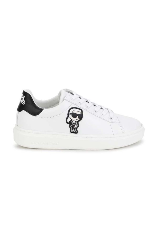 Дитячі шкіряні кросівки Karl Lagerfeld колір білий (3204880) фото 2