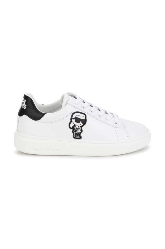 Дитячі шкіряні кросівки Karl Lagerfeld колір білий (3204880) фото 2