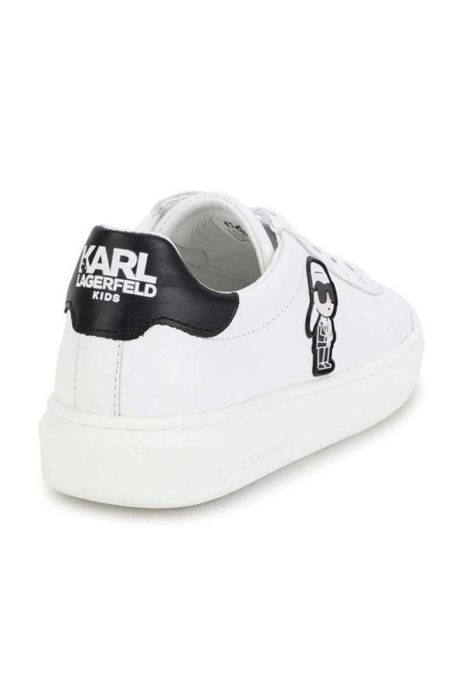 Дитячі шкіряні кросівки Karl Lagerfeld колір білий (3204880) фото 3