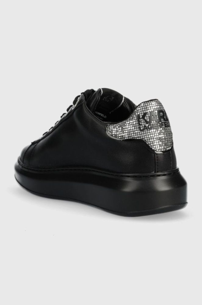 Шкіряні кросівки Karl Lagerfeld KL62510A KAPRI колір чорний фото 3