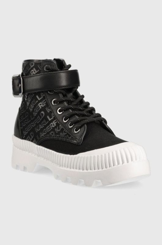 Черевики Karl Lagerfeld KL42546 TREKKA II жіночі колір чорний на платформі фото 2