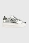 Шкіряні кросівки Karl Lagerfeld KL62539D Kapri колір срібний Шкіряні кросівки Karl Lagerfeld KL62539D Kapri колір срібний