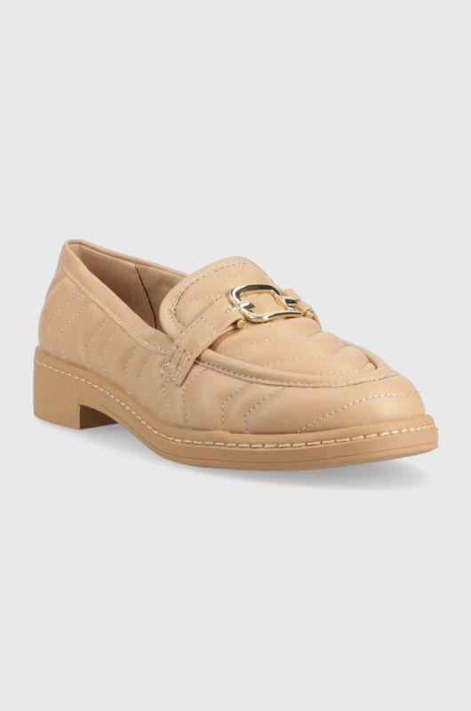 Мокасини Aldo Haya жіночі колір бежевий на плоскому ходу фото 2