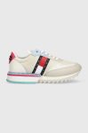 Кросівки Tommy Jeans En0en02055 Cleat Low колір бежевий Кросівки Tommy Jeans En0en02055 Cleat Low колір бежевий