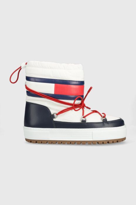 Зимові чоботи Tommy Jeans EN0EN02162 TOMMY JEANS SNOWBOOT LOW колір білий