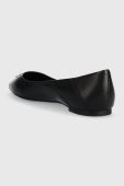 Шкіряні балетки Tommy Hilfiger fw0fw06842 pointy chic ballerina колір чорний