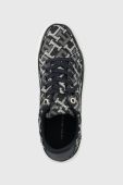 Шкіряні кросівки Tommy Hilfiger FW0FW06907 DENIM MONOGRAM SNEAKER колір сірий