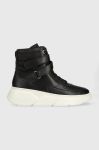 Шкіряні кросівки Tommy Hilfiger FW0FW06910 CHUNKY WARM SNEAKER HIGH колір чорний Шкіряні кросівки Tommy Hilfiger FW0FW06910 CHUNKY WARM SNEAKER HIGH колір чорний