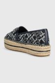 Еспадрилі Tommy Hilfiger TH MONOGRAM DENIM ESPADRILLE колір синій на платформі