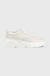Шкіряні кросівки Tommy Hilfiger FW0FW06855 CHUNKY LEATHER SNEAKER колір сірий Шкіряні кросівки Tommy Hilfiger FW0FW06855 CHUNKY LEATHER SNEAKER колір сірий