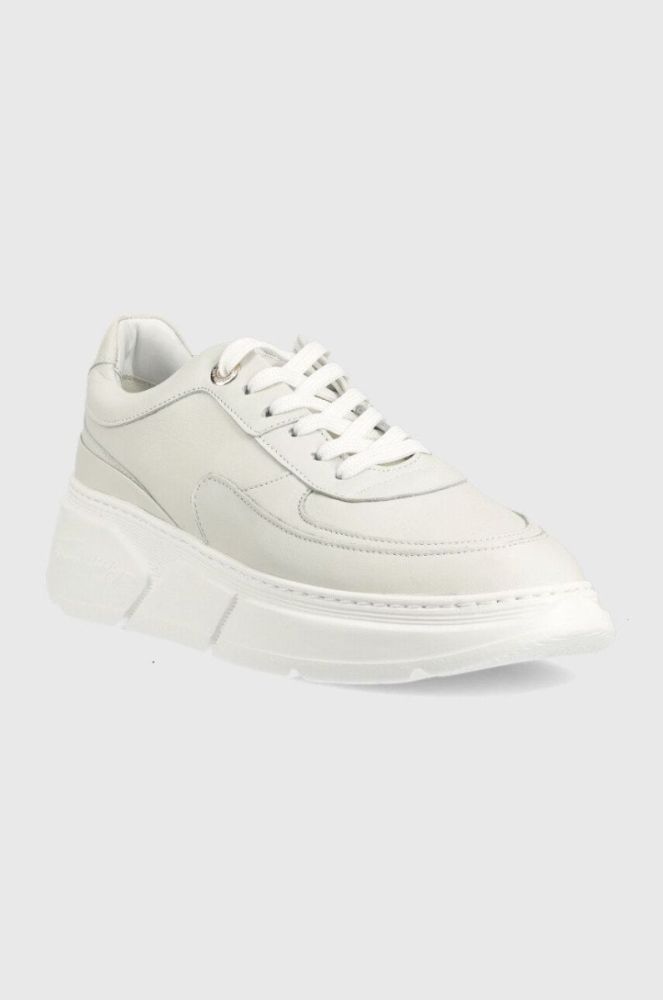 Шкіряні кросівки Tommy Hilfiger FW0FW06855 CHUNKY LEATHER SNEAKER колір сірий фото 2